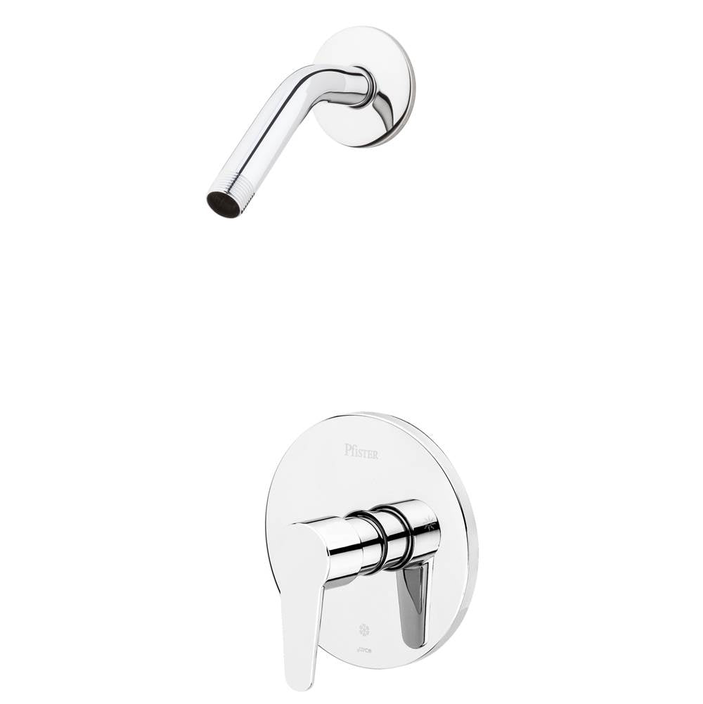 Pfister - Pfirst Series 1-Handle Shower, Trim Only Less Showerhead in Polished Chrome - Polished Chrome