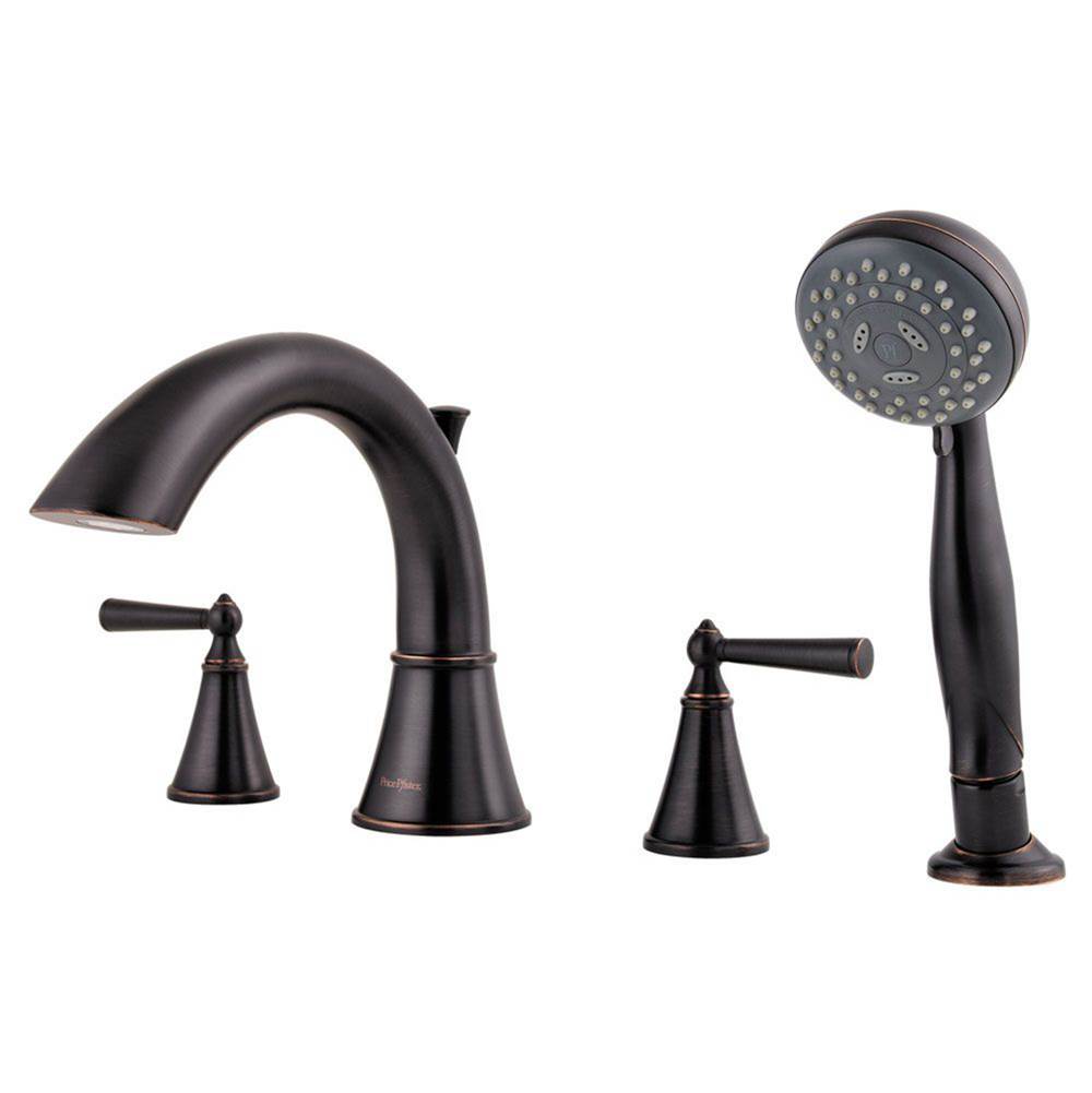 Pfister - Saxton Roman Tub Trim Kit w/Handshower in Tuscan Bronze - Tuscan Bronze