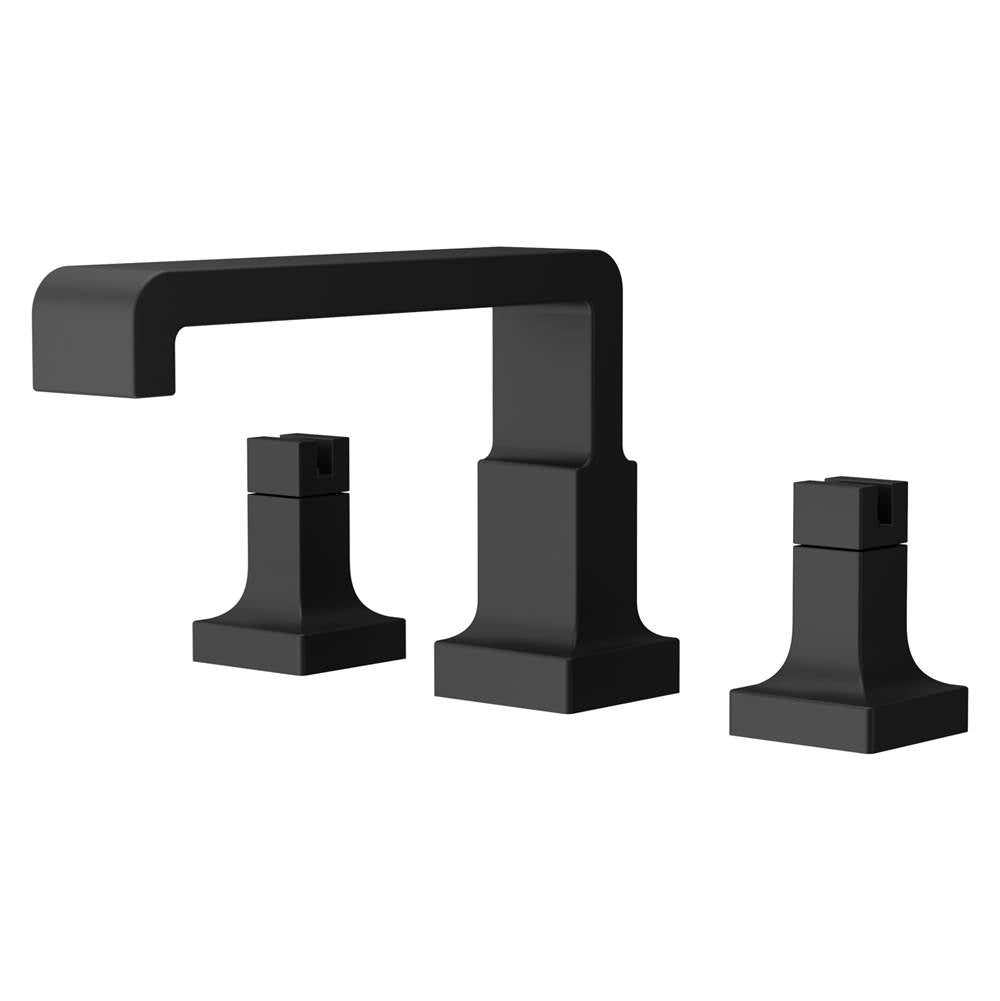 Pfister - Verve 2-Handle Deck Mounted Roman Tub Trim without Handles in Matte Black - Matte Black