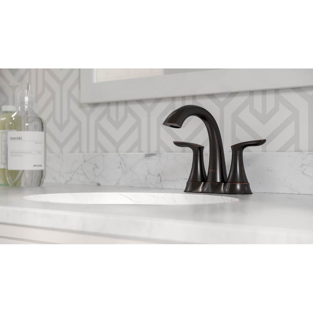 Weller 2-Handle 4'' Centerset Bath Faucet in Matte Black