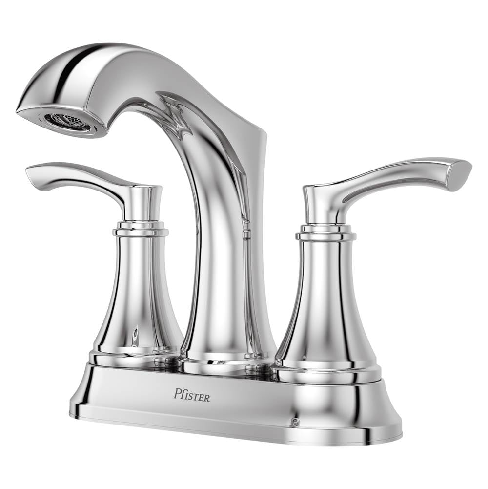 Pfister - Woodbury 2-Handle 4'' Centerset Bathroom Faucet in Polished Chrome - Polished Chrome