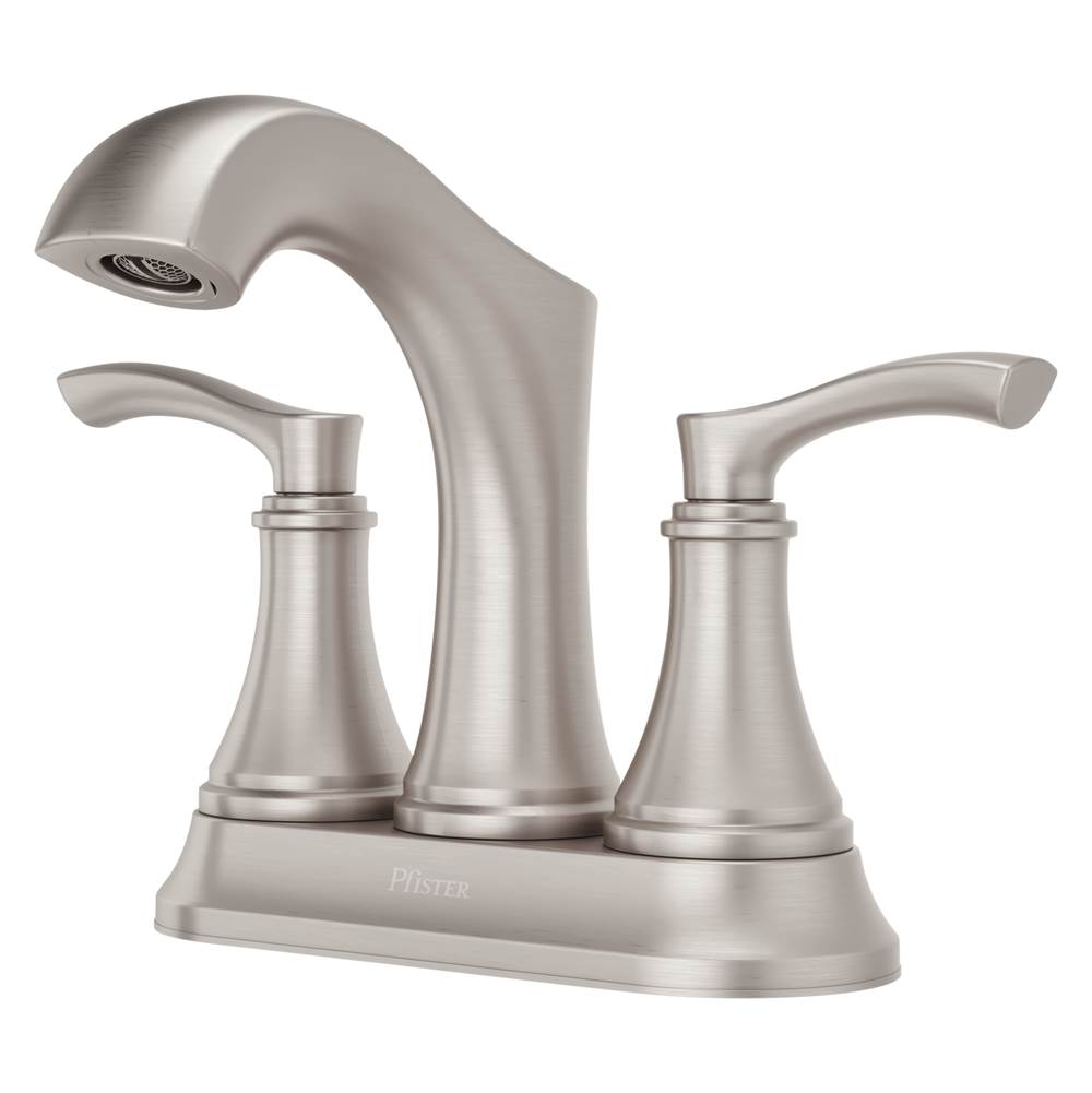 Pfister - Woodbury 2-Handle 4'' Centerset Bathroom Faucet in Spot Defense Brushed Nickel - Spot Defense Brushed Nickel