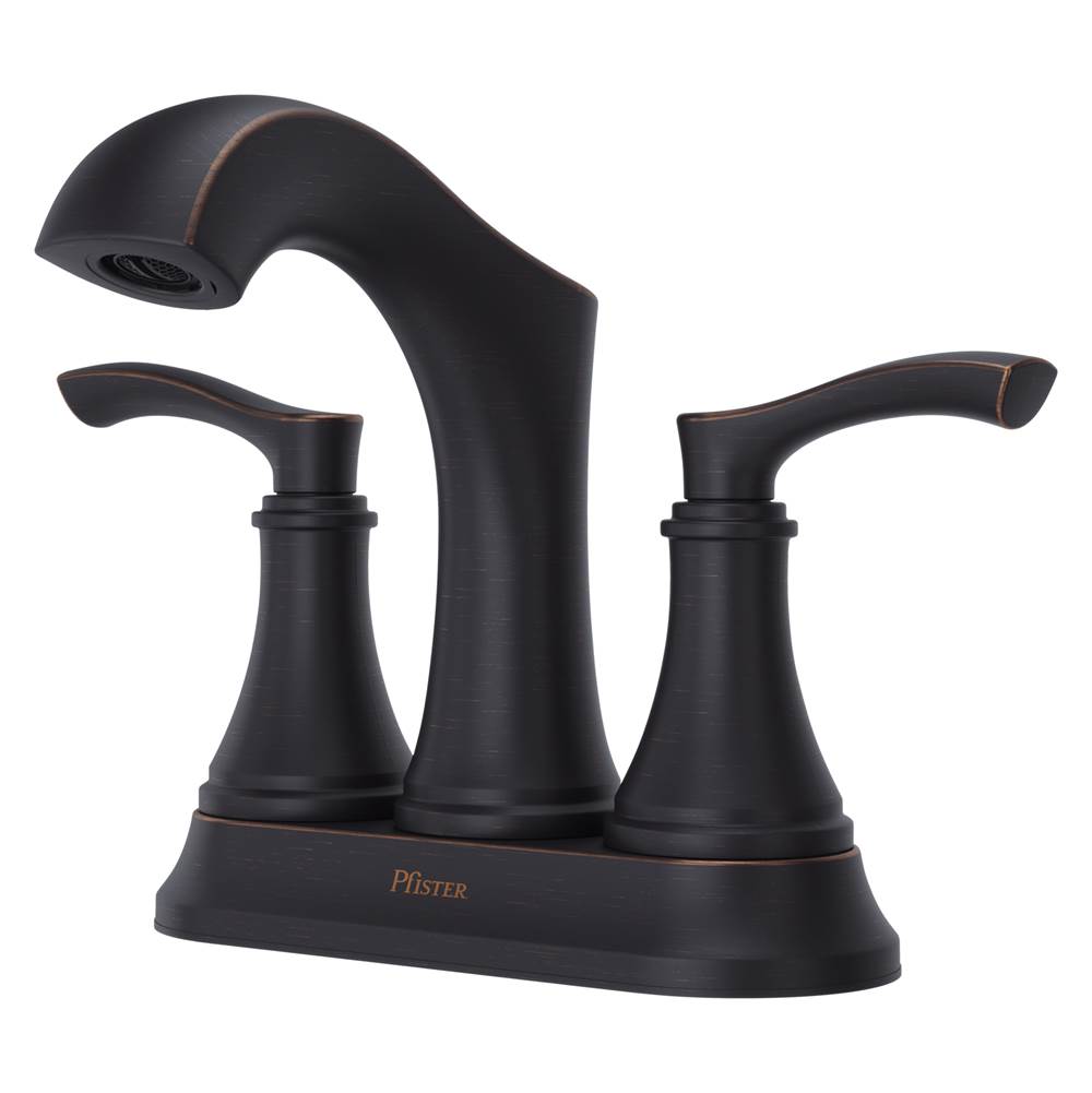Pfister - Woodbury 2-Handle 4'' Centerset Bathroom Faucet in Tuscan Bronze - Tuscan Bronze