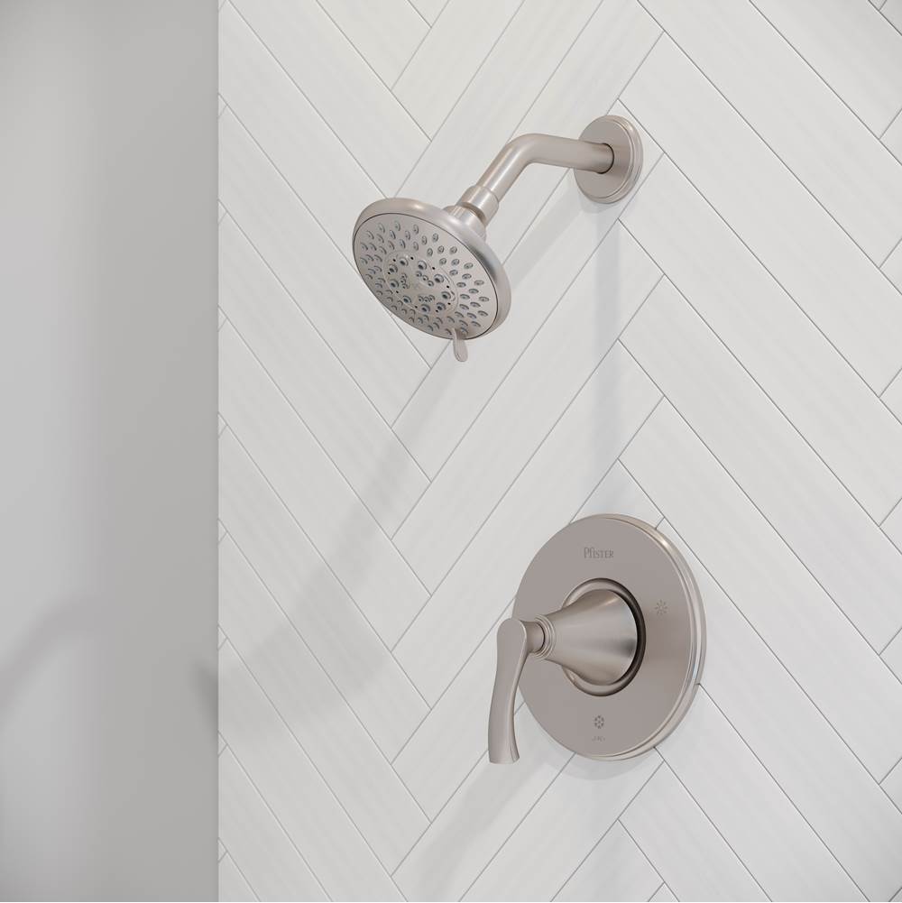 Woodbury 1-Handle Shower Only Trim Kit in Polished Chrome