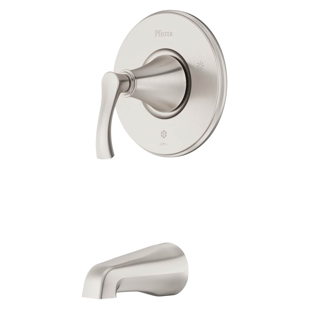 Pfister - Woodbury 1-Handle Tub Only Trim Kit in Spot Defense Brushed Nickel - Spot Defense Brushed Nickel