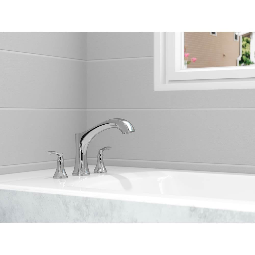 Woodbury 2-Handle Roman Tub Trim in Polished Chrome