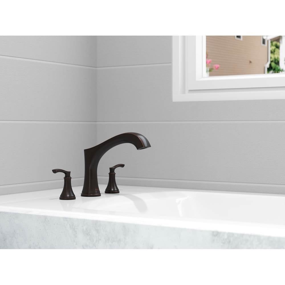 Woodbury 2-Handle Roman Tub Trim in Polished Chrome