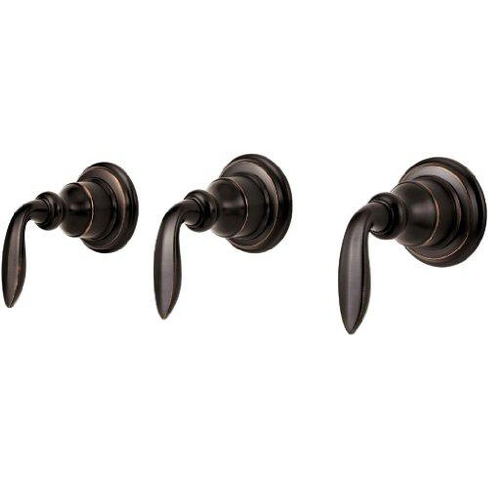Pfister - Avalon 3-Handle Tub & Shower Trim Only with Metal Lever Handles in Tuscan Bronze - Tuscan Bronze