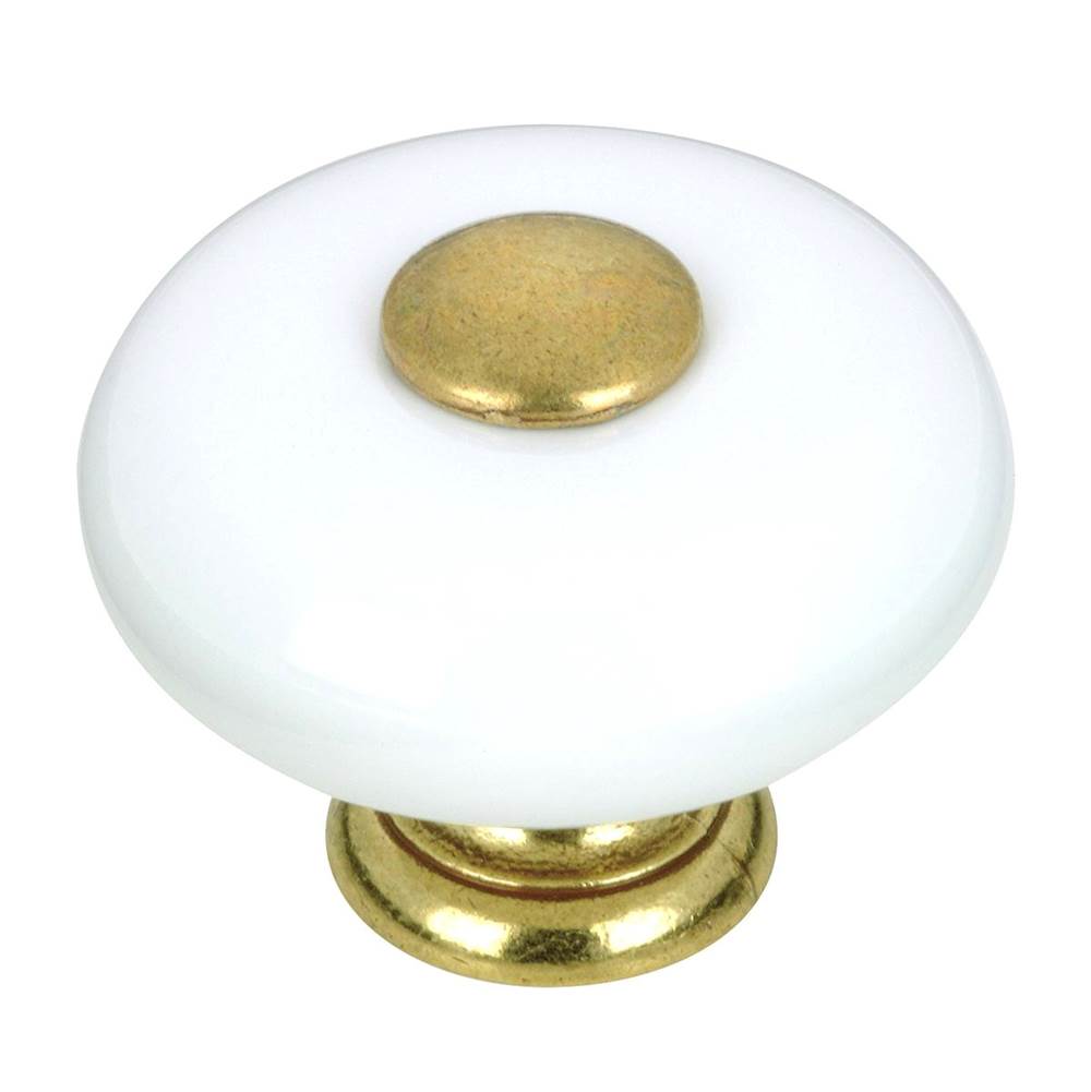 Richelieu America - Eclectic Ceramic and Metal Knob - 3381 - White