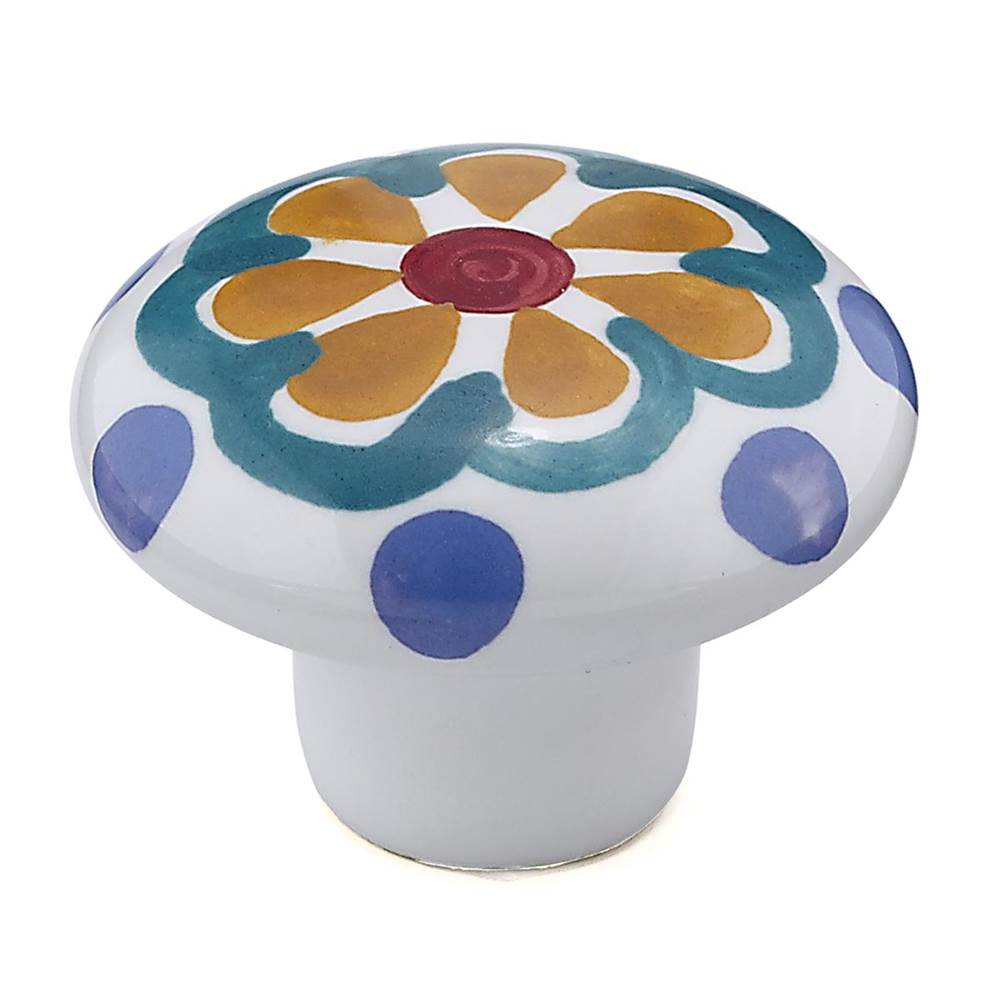 Richelieu America - Eclectic Ceramic Knob - 037 - Orange Flower