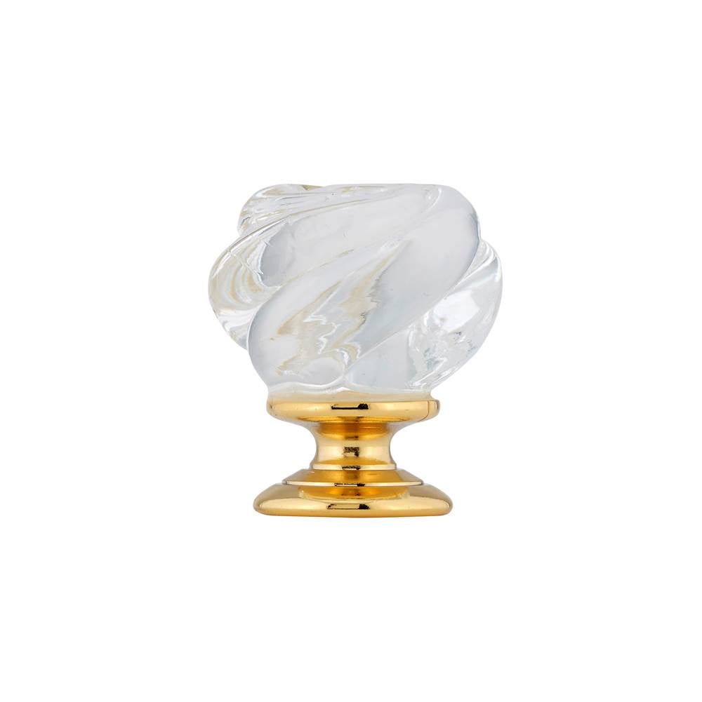 Traditional Murano Glass and Metal Knob - 9030