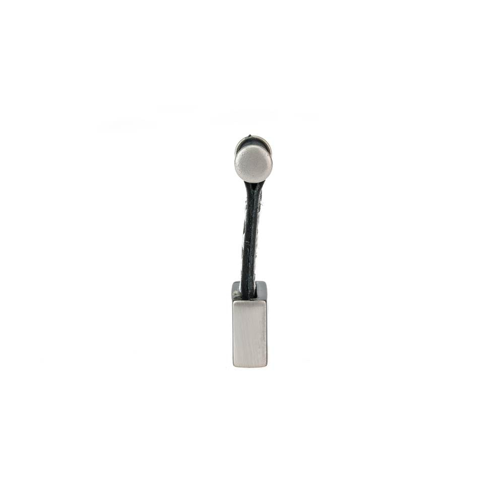 Contemporary Leather and Metal Knob - 745