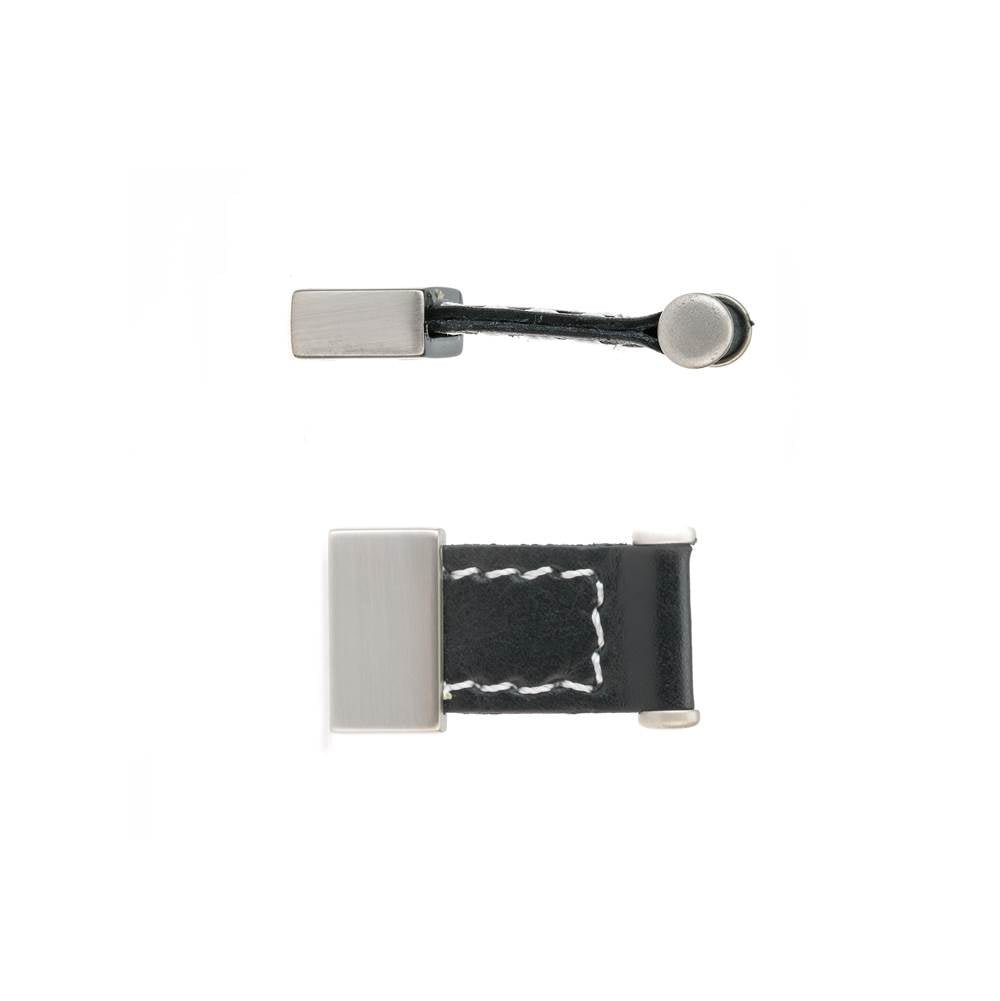 Contemporary Leather and Metal Knob - 745