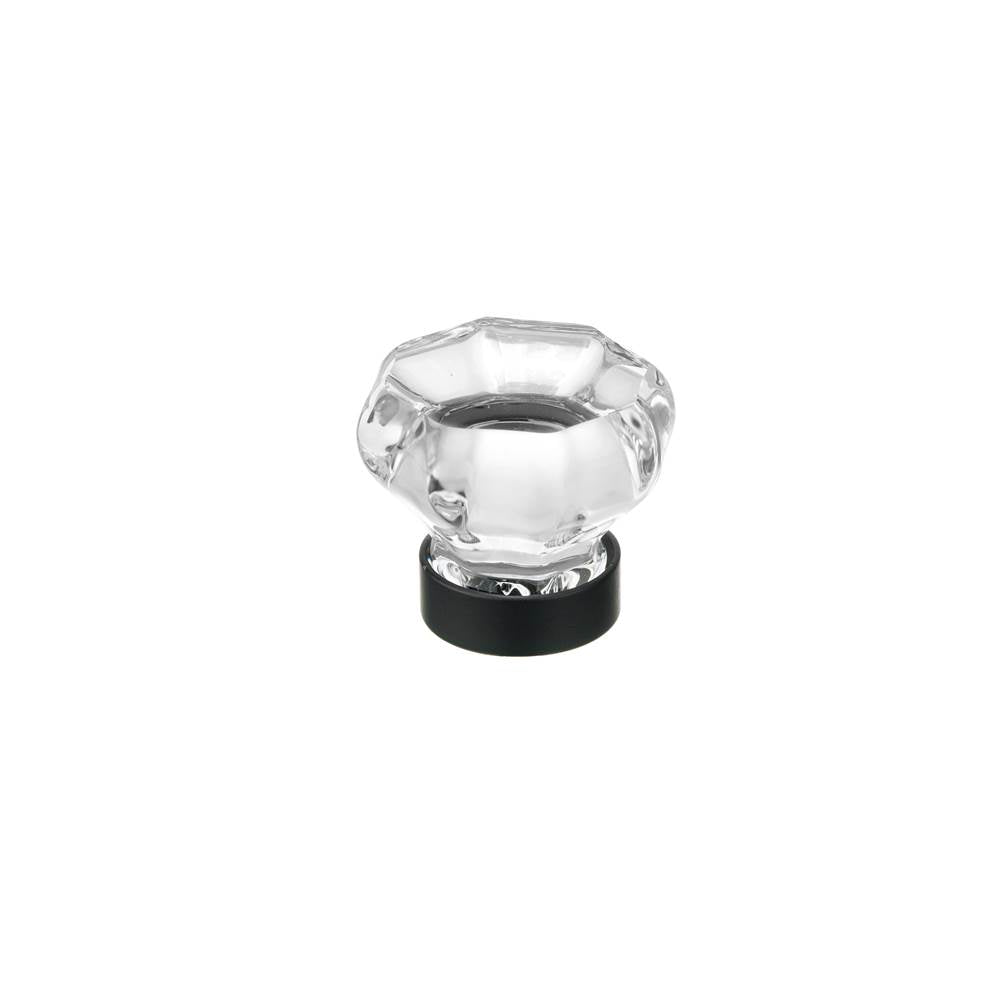 Richelieu America - Eclectic Crystal and Metal Knob - 1007 - Clear,Matte Black