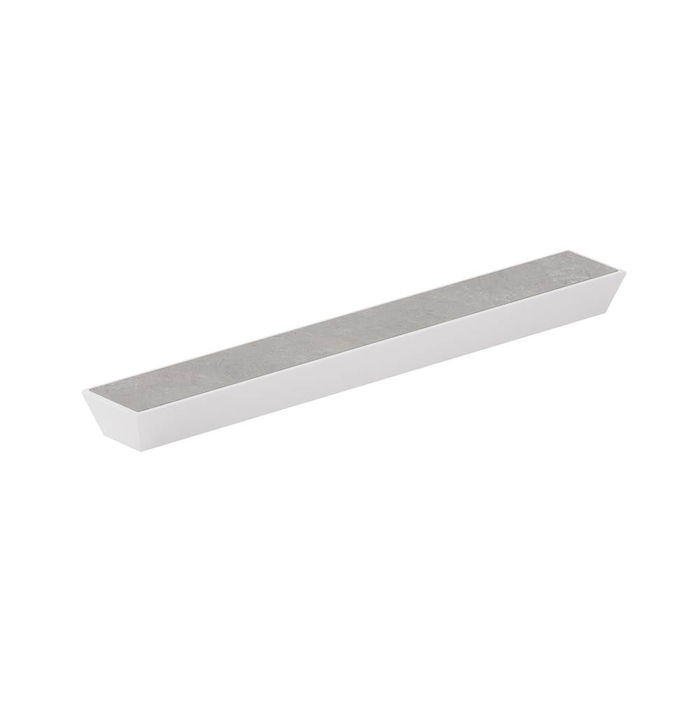 Richelieu America - Contemporary Metal and Concrete Pull - 5858 - Matte White,Concrete