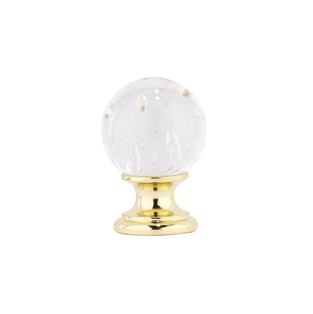 Traditional Glass and Metal Knob - 9923