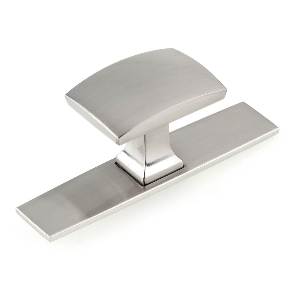 Richelieu America - Transitional Metal Wardrobe Knob and Backplate - 2245 - Brushed Nickel