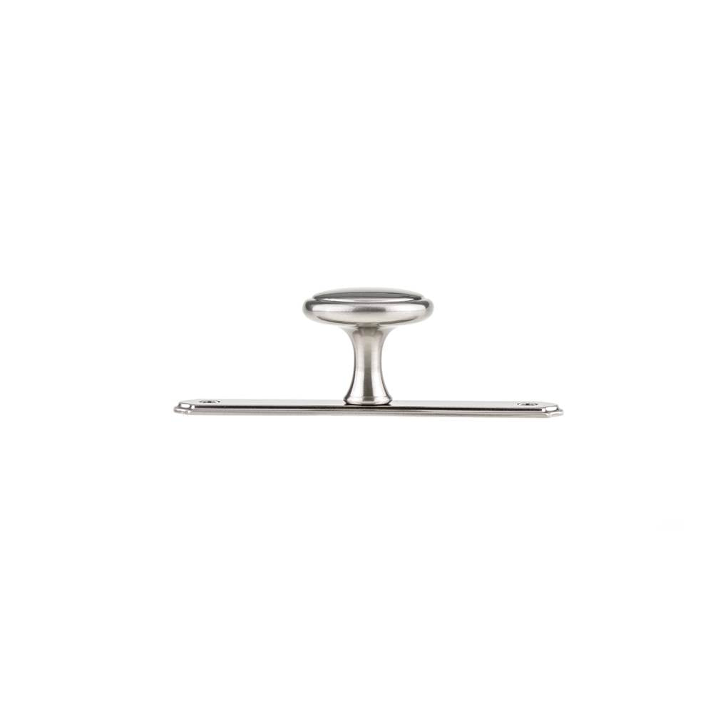 Transitional Metal Wardrobe Knob and Backplate