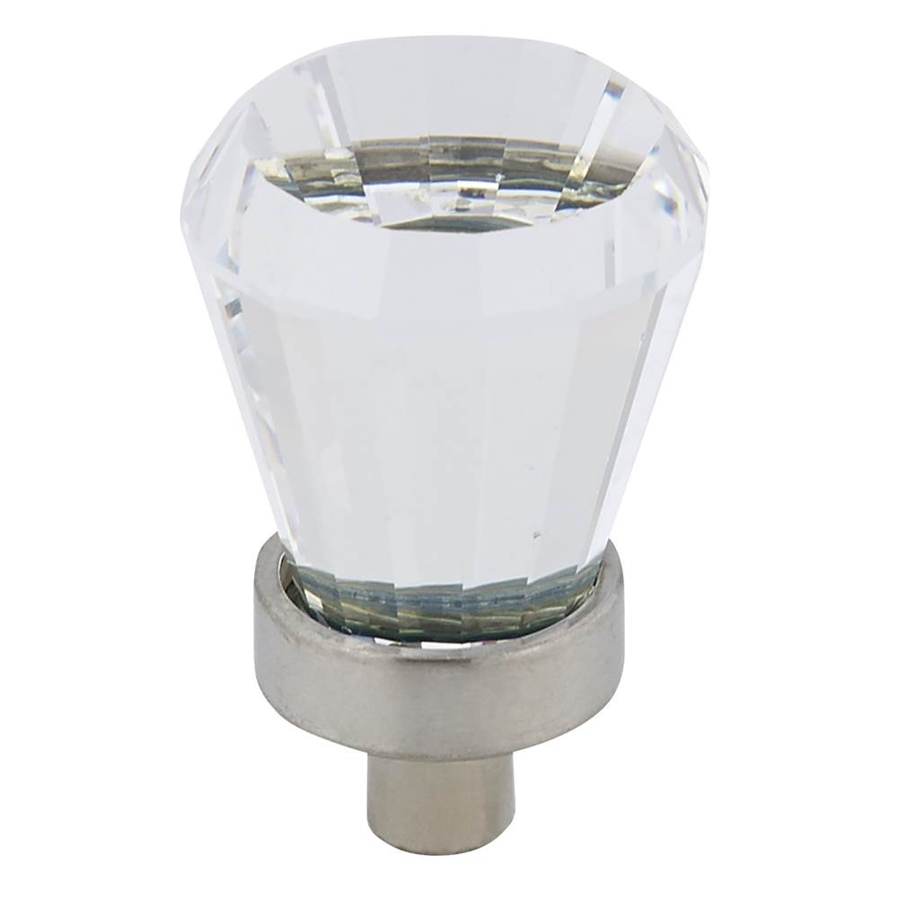 Richelieu America - Traditional Swarovski Crystal and Metal Knob - 276B - Clear,Brushed Nickel