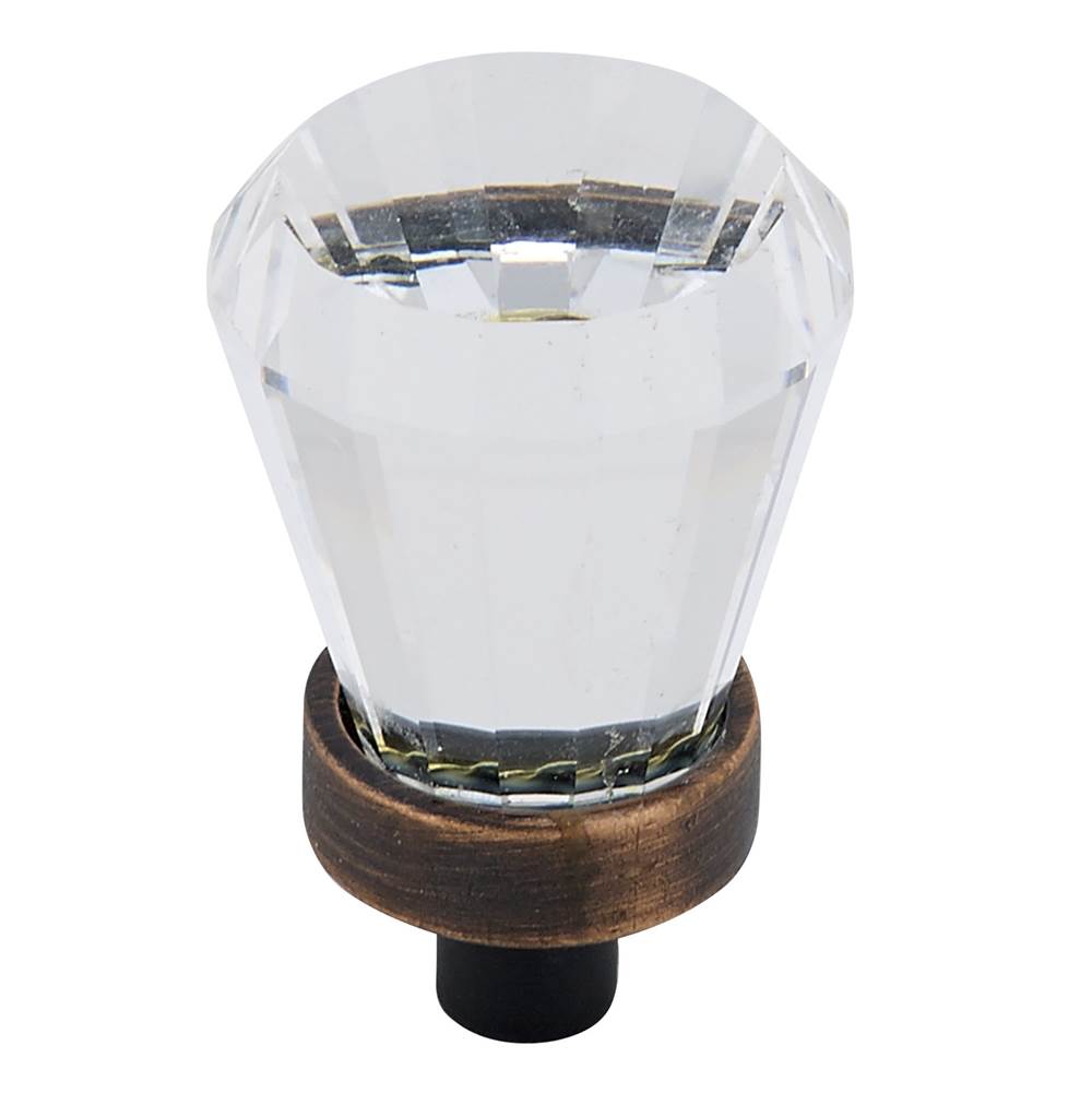 Richelieu America - Traditional Swarovski Crystal and Metal Knob - 276B - Clear,Brushed Oil Rubbed Bronze