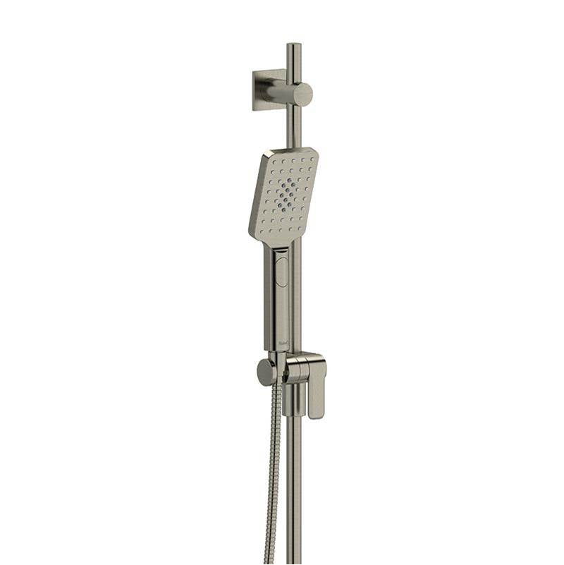 Riobel - Handshower Set With 36'' Slide Bar and 4-Function Handshower - Brushed Nickel