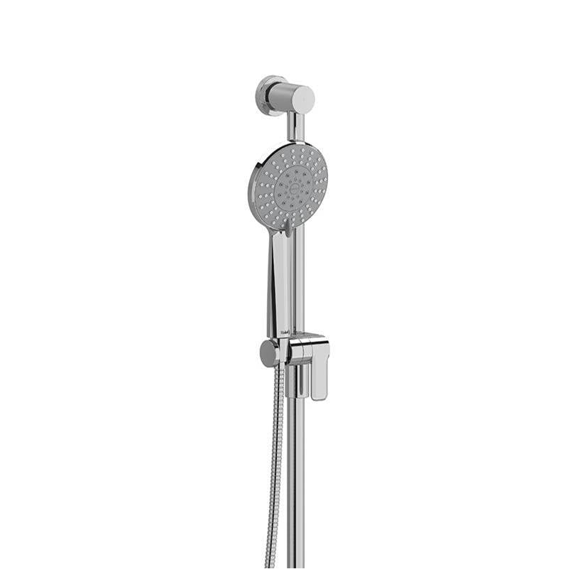 Riobel - Handshower Set With 31'' Slide Bar and 4-Function Handshower - Chrome