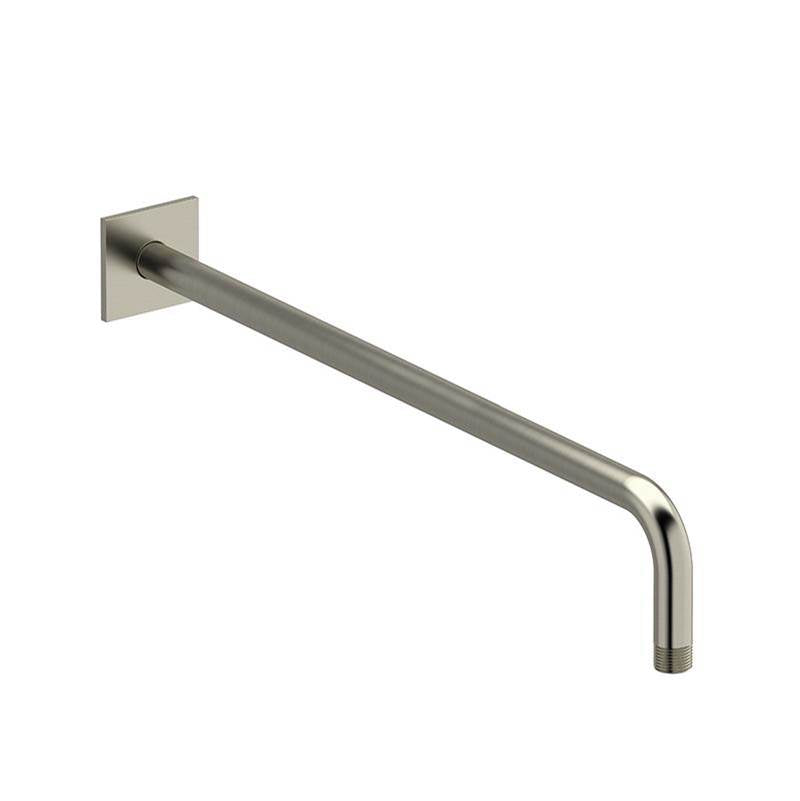 Riobel - 20'' Reach Wall Mount Shower Arm With Square Escutcheon - Brushed Nickel