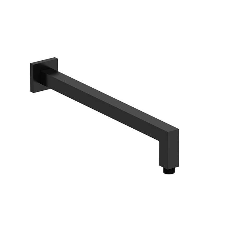 Riobel - 16'' Reach Wall Mount Shower Arm With Square Escutcheon - Black