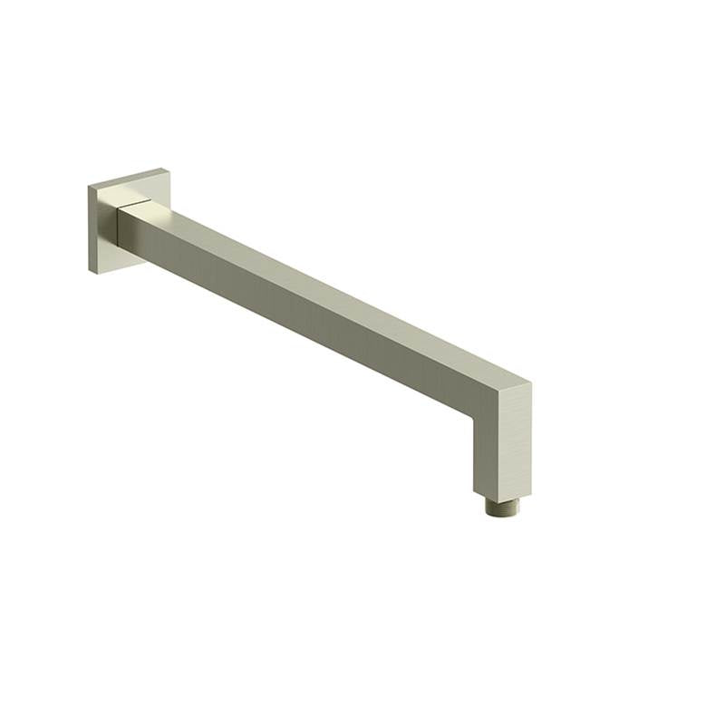 Riobel - 16'' Reach Wall Mount Shower Arm With Square Escutcheon - Brushed Nickel