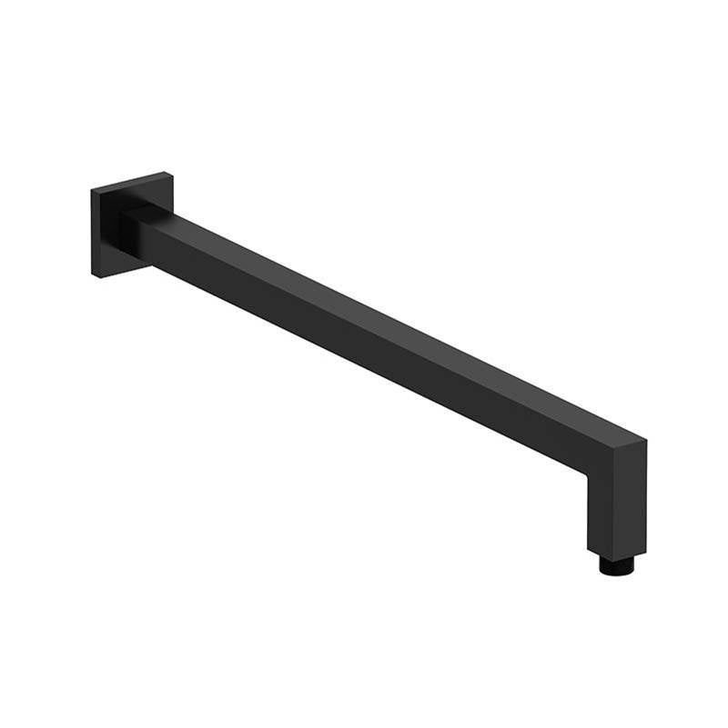 Riobel - 21'' Reach Wall Mount Shower Arm With Square Escutcheon - Black