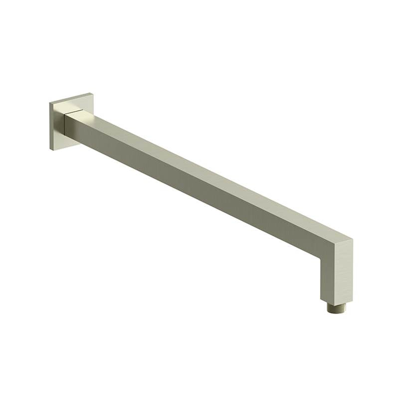 Riobel - 21'' Reach Wall Mount Shower Arm With Square Escutcheon - Brushed Nickel