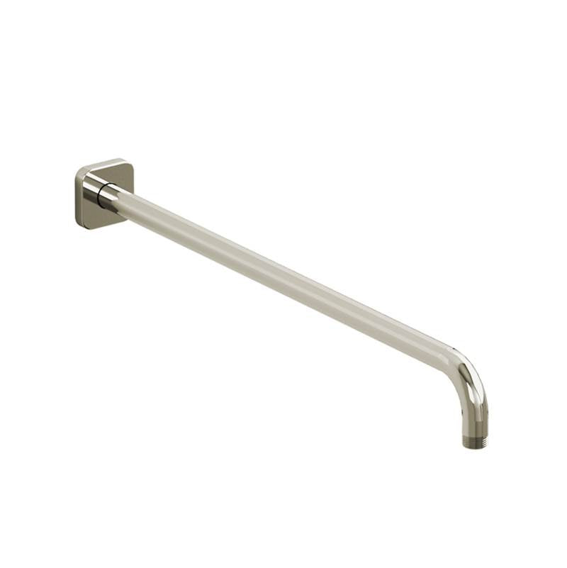 Riobel - 20'' Reach Wall Mount Shower Arm With Square Escutcheon - Polished Nickel