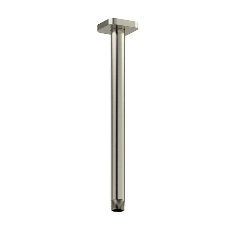 Riobel - 12'' Ceiling Mount Shower Arm With Square Escutcheon - Brushed Nickel