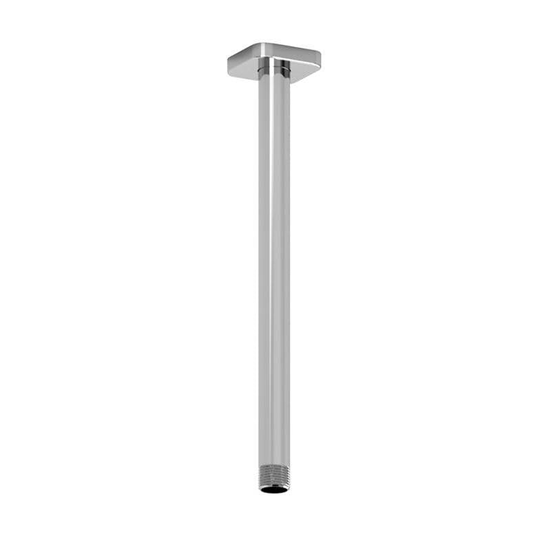 Riobel - 12'' Ceiling Mount Shower Arm With Square Escutcheon - Chrome