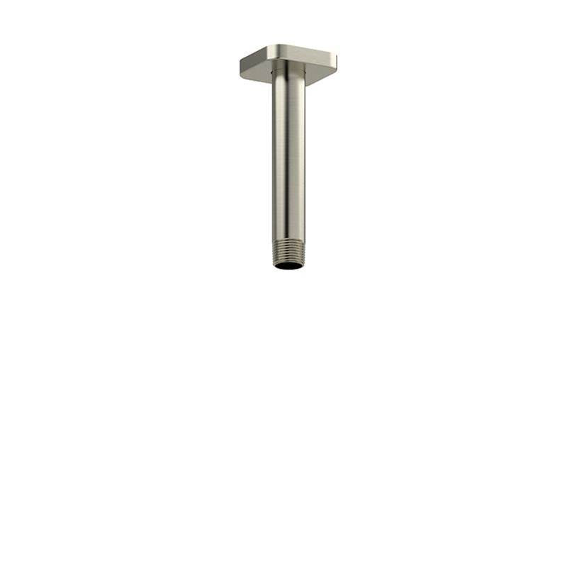 Riobel - 6'' Ceiling Mount Shower Arm With Square Escutcheon - Brushed Nickel