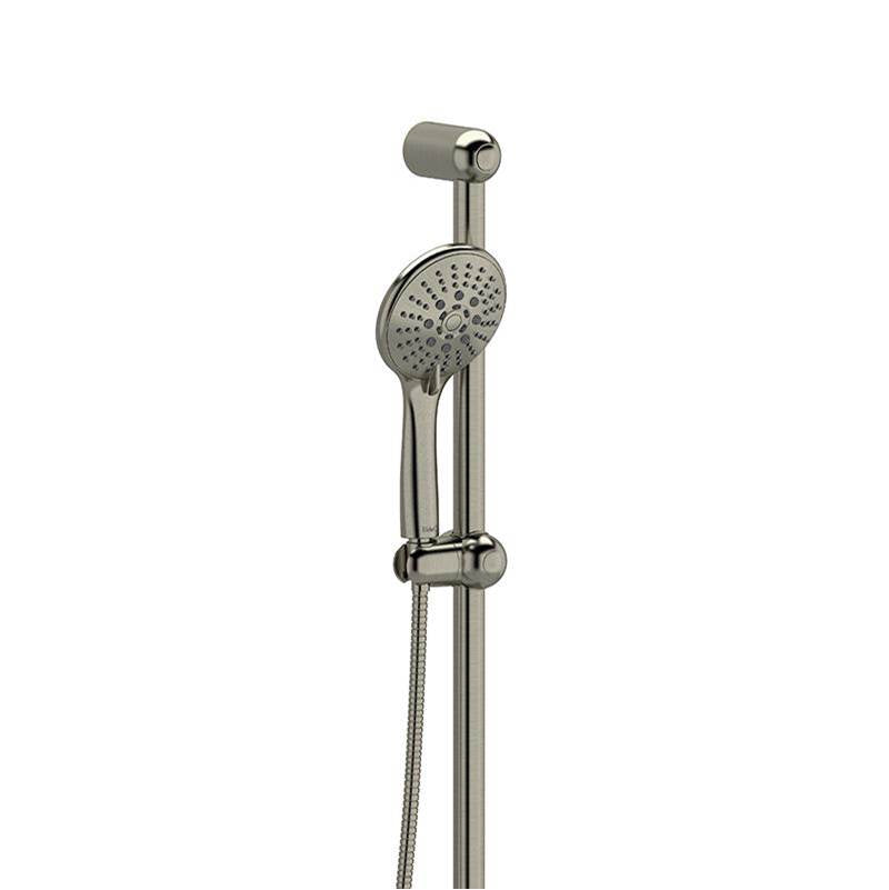 Riobel - Handshower Set With 32'' Slide Bar and 3-Function Handshower - Brushed Nickel