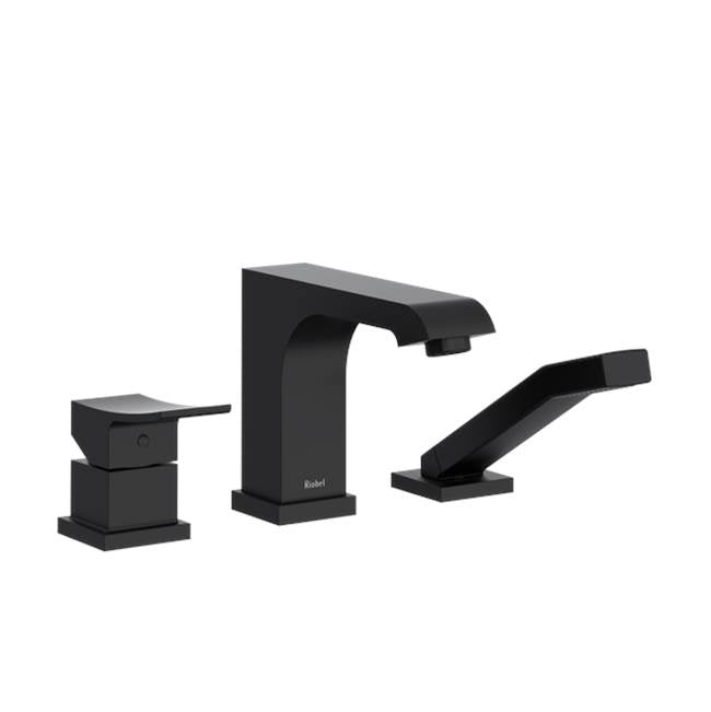 Riobel - ZendoE 3-Hole Deck Mount Tub Filler Trim - Black