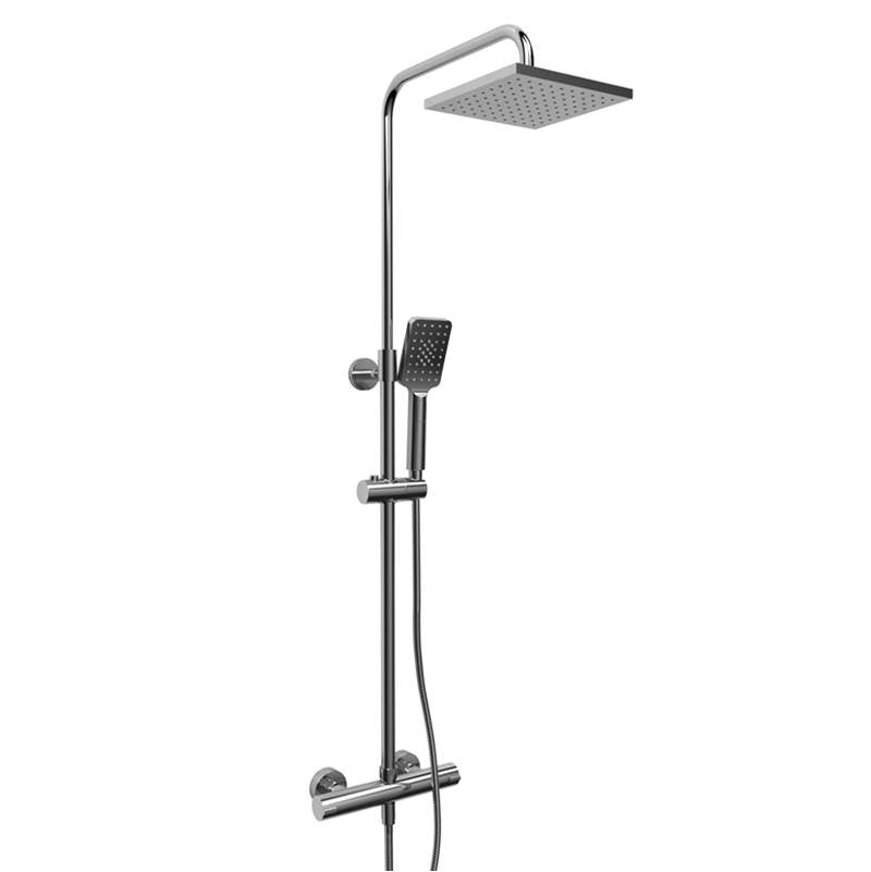 Riobel - Duo Rail With 1/2'' Thermostatic External Bar - Chrome