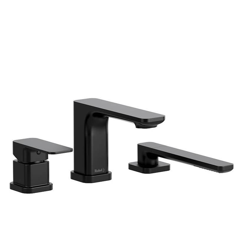 Riobel - 3-piece deck-mount tub filler with hand shower trim - Black
