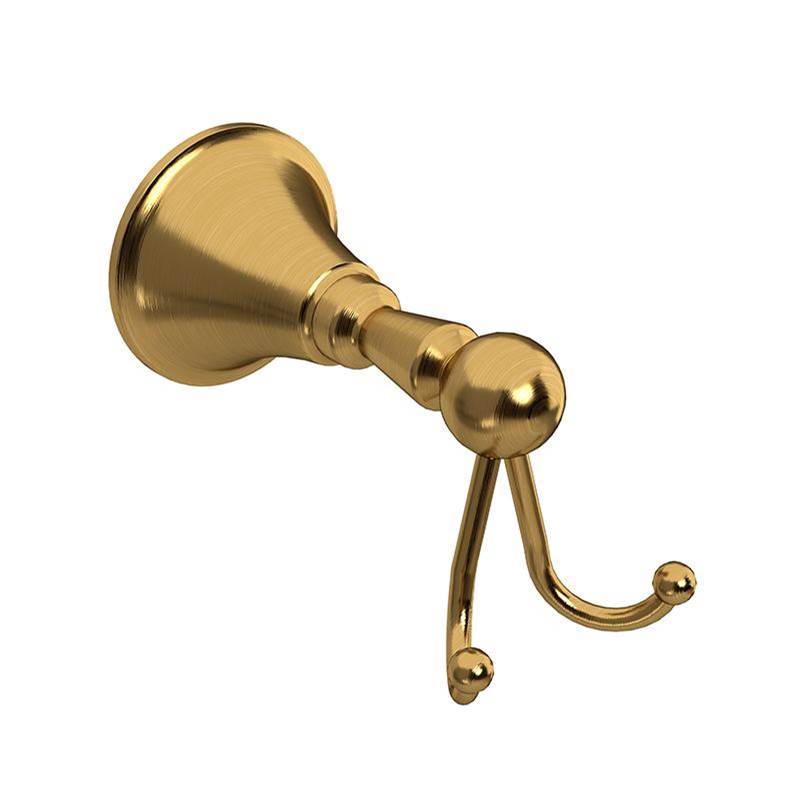 Riobel - MomentiE Double Robe Hook - Brushed Gold