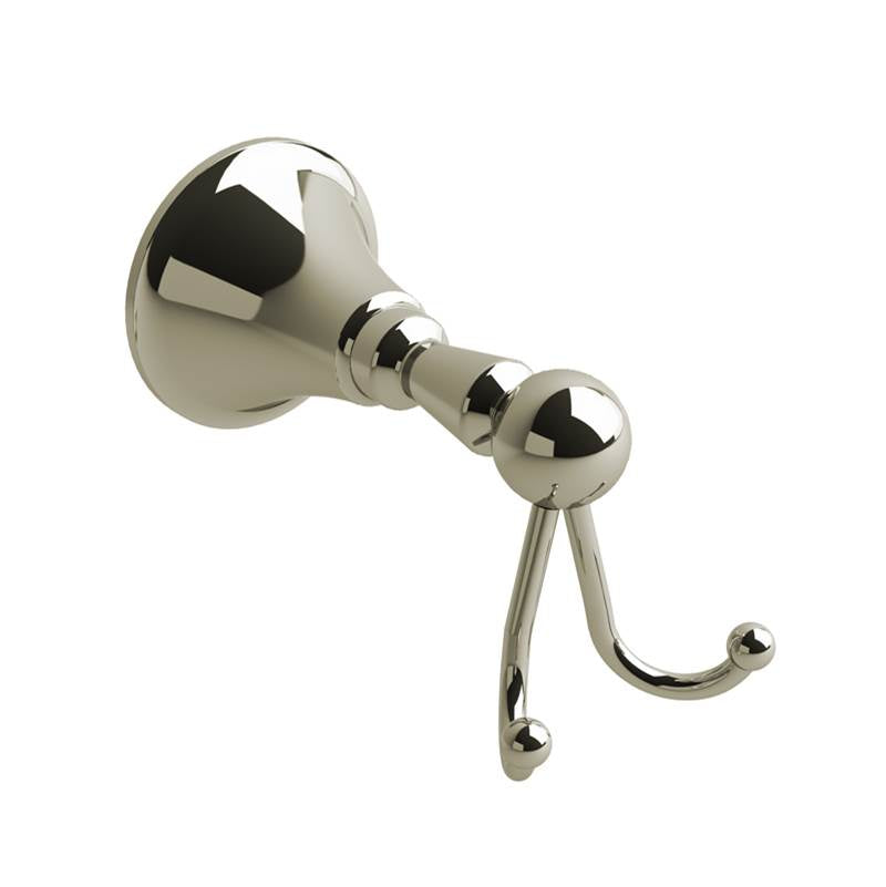 Riobel - MomentiE Double Robe Hook - Polished Nickel