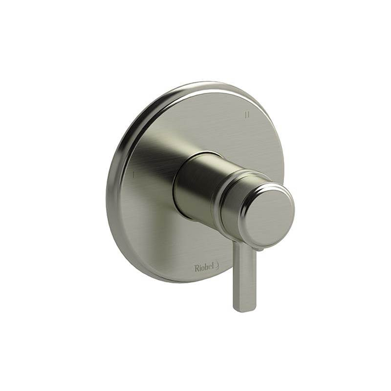 Riobel - MomentiE 1/2'' Therm & Pressure Balance Trim With 3 Functions - Brushed Nickel