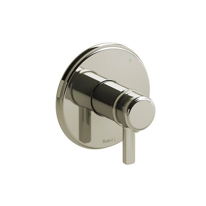 Riobel - MomentiE 1/2'' Therm & Pressure Balance Trim With 3 Functions - Polished Nickel
