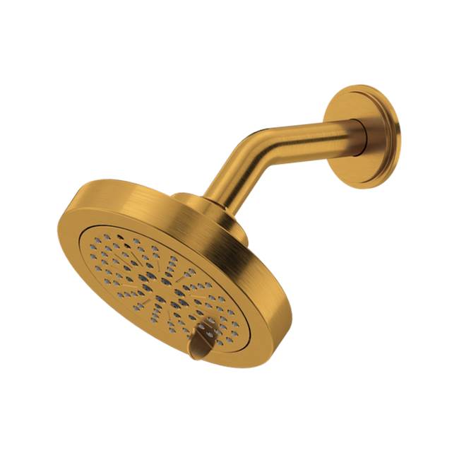 Riobel - 5'' 6-Function Showerhead With Arm - Brushed Gold