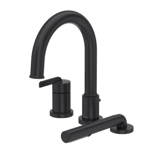 Riobel - AuthenticaE 3-Hole Deck Mount Tub Filler Trim - Black