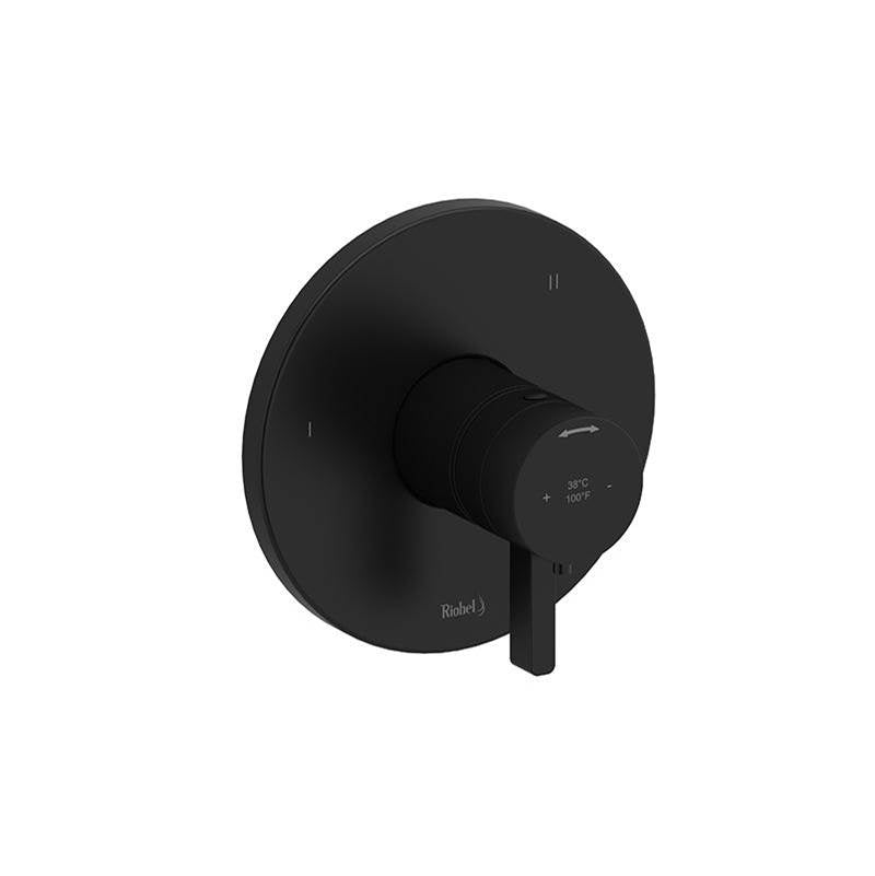 Riobel - ParadoxE 1/2'' Therm & Pressure Balance Trim With 3 Functions - Black