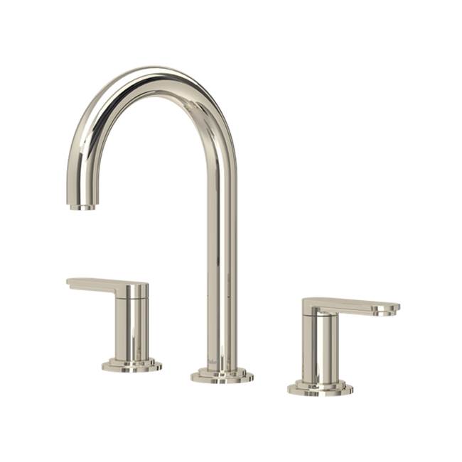Riobel - ArcaE Widespread Lavatory Faucet With C-Spout - Polished Nickel