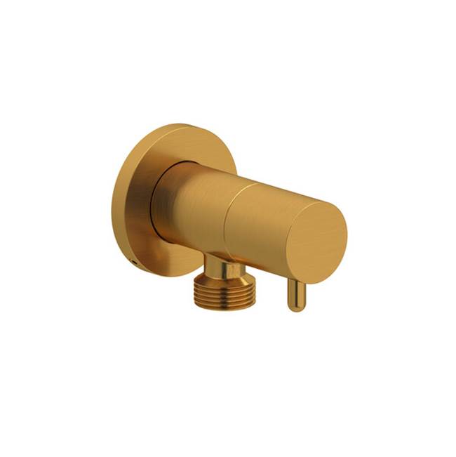 Riobel - Handshower Outlet With Integrated Volume Control - Brushed Gold