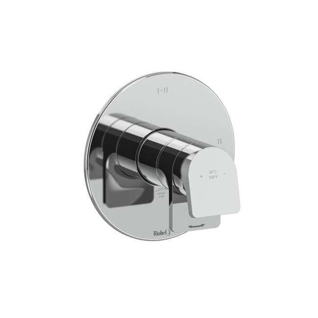 Riobel - OdeE 1/2'' Therm & Pressure Balance Trim With 3 Functions - Chrome