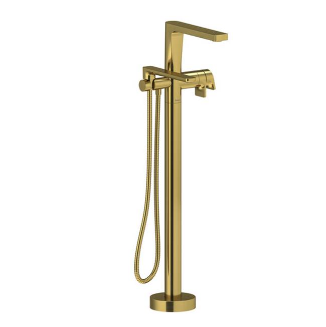 Riobel - OdeE Single Hole Floor Mount Tub Filler Trim - Brushed Gold